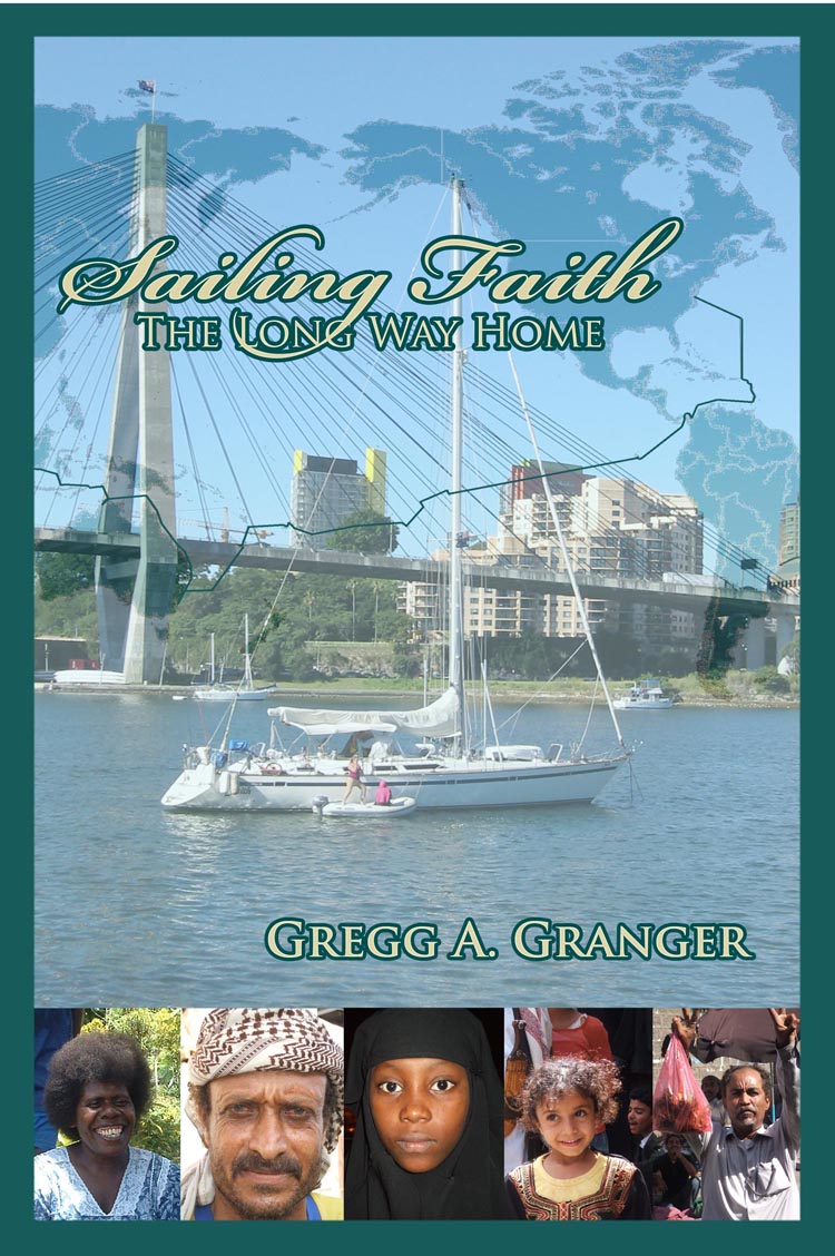 Front and Back Covers of the Book, Sailing Faith: The Long Way Home